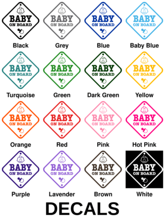 Baby On Board Sign Decals